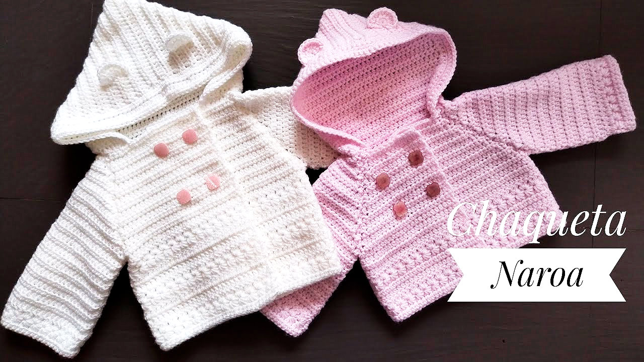 Chaqueta Naroa Cardigan de bebe a crochet